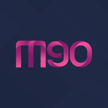 ortak mektup logo m 90 vektör çizim