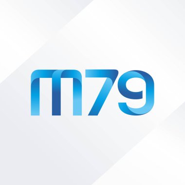 ortak mektup logo m 79 vektör çizim