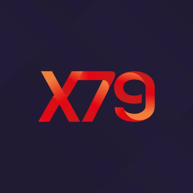 X79 mektup logo, vektör çizim ortak