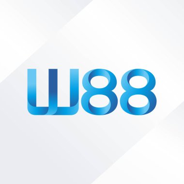 W88 ortak mektup logo, vektör çizim