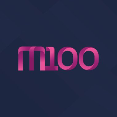 ortak mektup logo m 100 vektör çizim