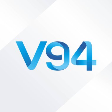 V94 ortak mektup logo, vektör çizim
