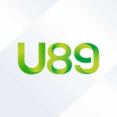 U89 mektup ve dijital numara logo simge