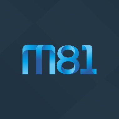 ortak mektup logo m 81 vektör çizim