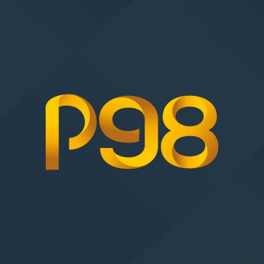 P98 ortak mektup ve sayı logo vektör çizim