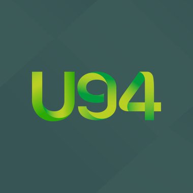 U94 mektup ve dijital numara logo simge