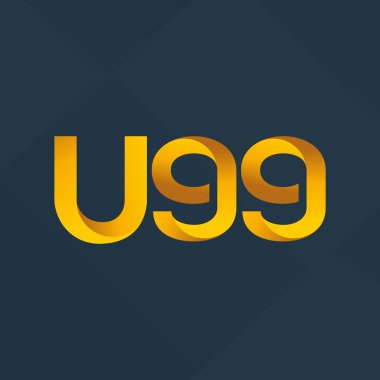 U99 mektup ve dijital numara logo simge
