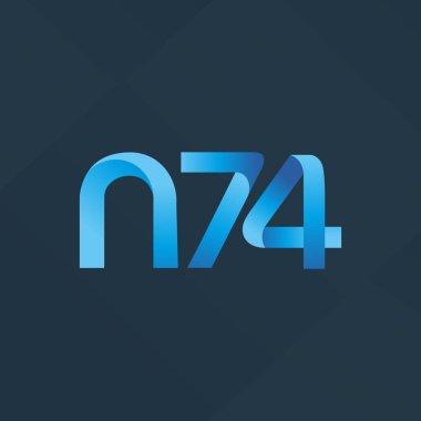 ortak mektup logo n 74 vektör çizim