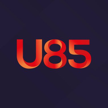 U85 mektup ve dijital numara logo simge