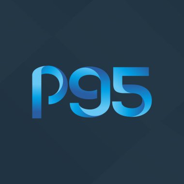 illüstrasyon vektör maskesini P95 ortak mektup ve sayı logosu
