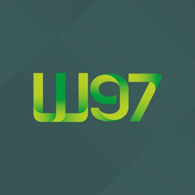 W97 ortak mektup logo, vektör çizim