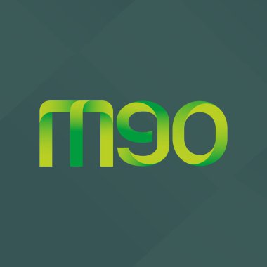 ortak mektup logo m 90 vektör çizim
