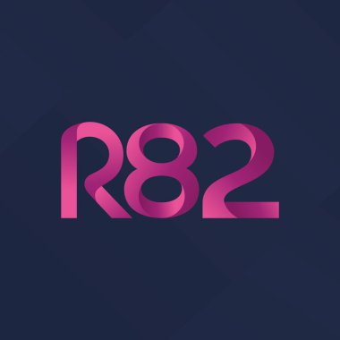 ortak mektup logo R 82 vektör çizim