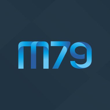 ortak mektup logo m 79 vektör çizim