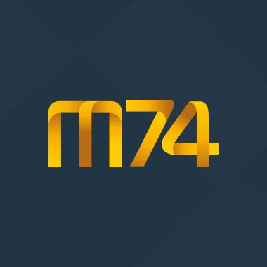 ortak mektup logo m 74 vektör çizim
