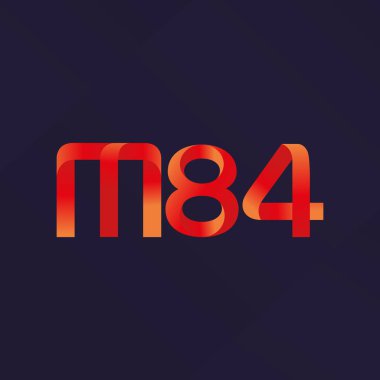 ortak mektup logo m 84 vektör çizim