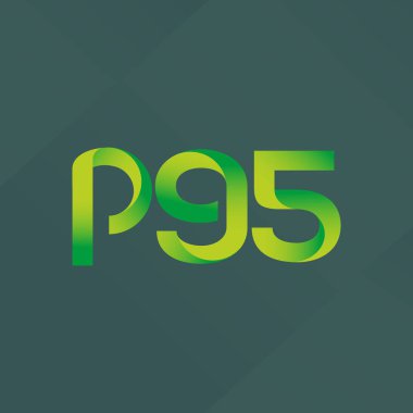 illüstrasyon vektör maskesini P95 ortak mektup ve sayı logosu
