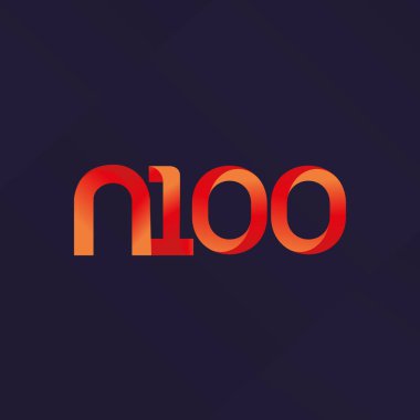 ortak mektup logo n 100 vektör çizim