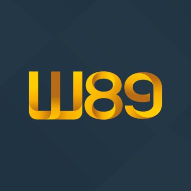 W89 ortak mektup logo, vektör çizim