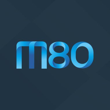 ortak mektup logo m 80 vektör çizim