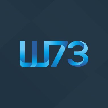 W73 ortak mektup logo, vektör çizim