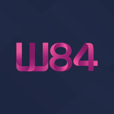 W84 ortak mektup logo, vektör çizim