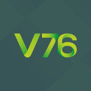 V76 mektup ve sayı logo simge