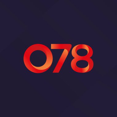 O78 ortak mektup ve sayı logo vektör çizim