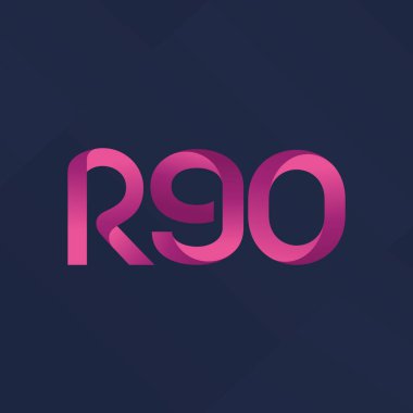ortak mektup logo R 90 vektör çizim