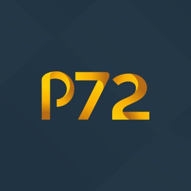 P72 ortak mektup ve sayı logo vektör çizim