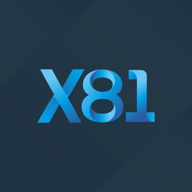 X81 mektup logo, vektör çizim ortak