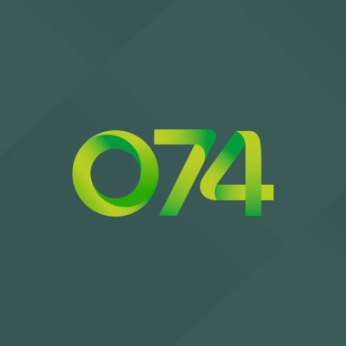 074 ortak mektup ve sayı logosu illüstrasyon vektör 