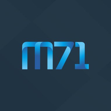 ortak mektup logo m 71 vektör çizim