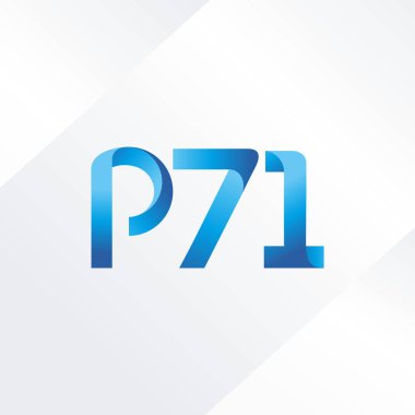 P71 ortak mektup ve sayı logo vektör çizim