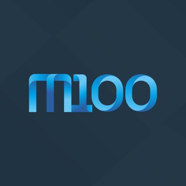 ortak mektup logo m 100 vektör çizim