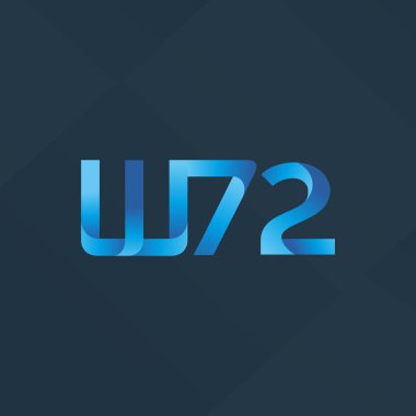 W72 ortak mektup logo, vektör çizim