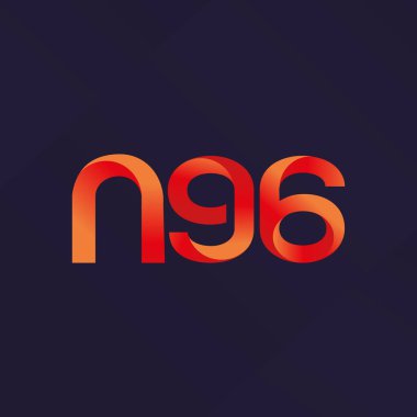 N96 ortak harf ve sayılar logo vektör çizim