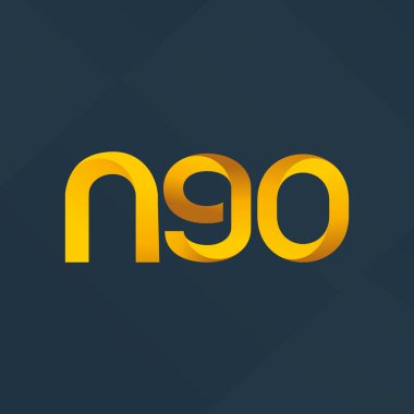 N90 ortak harf ve sayılar logo vektör çizim 