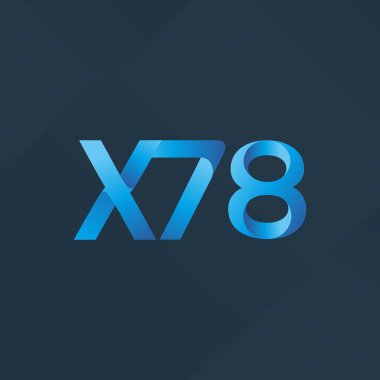 X78 mektup logo, vektör çizim ortak