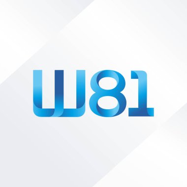W81 ortak mektup logo, vektör çizim