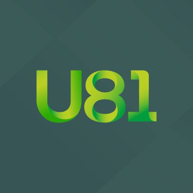 U81 mektup ve dijital numara logo simge
