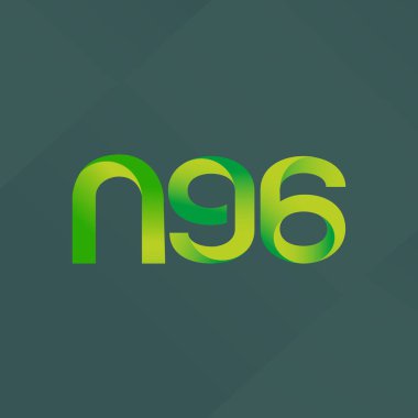 N96 ortak mektup ve sayı logo vektör çizim