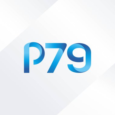 P79 ortak mektup ve sayı logo vektör çizim