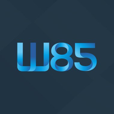 W85 ortak mektup logo, vektör çizim