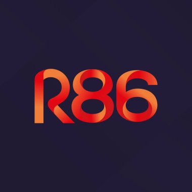 ortak mektup logo R 86 vektör çizim