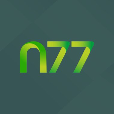 ortak mektup logo n 77 vektör çizim