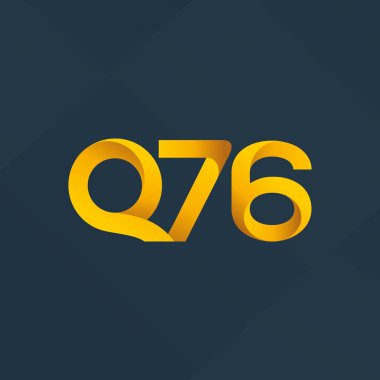 Q76 ortak harf ve sayılar logo vektör çizim