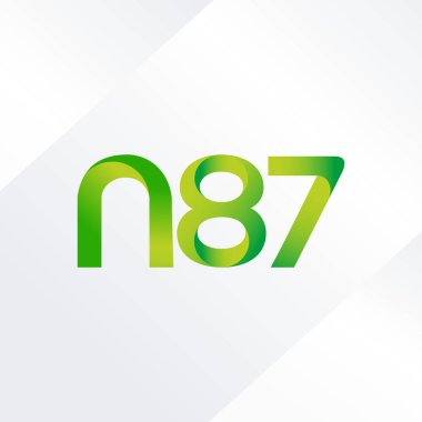 N87 ortak mektup ve sayı logo vektör çizim