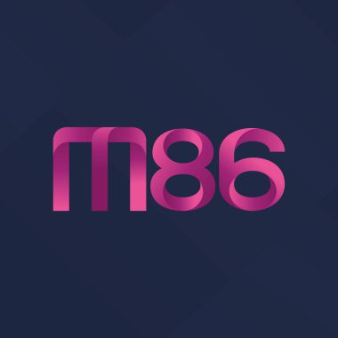 ortak mektup logo m 86 vektör çizim