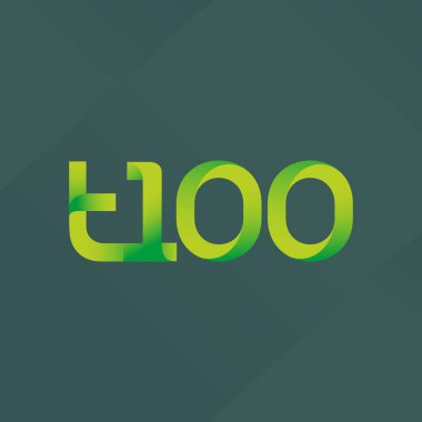 ortak mektup logo t 100 vektör çizim